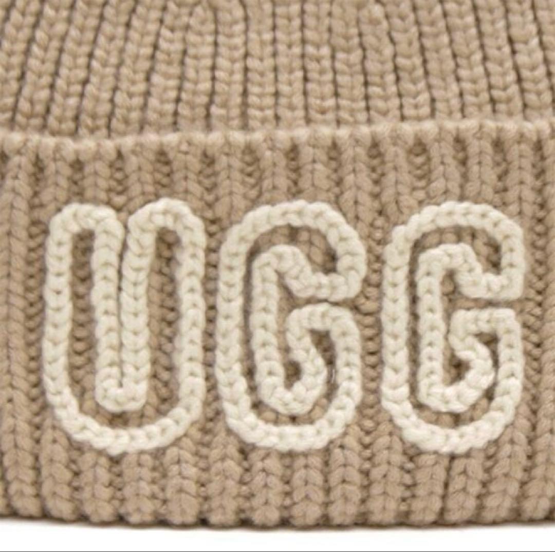 UGG ニット帽＊CHUNKY RIB BEANIE＊ホワイトペッパー＊新品