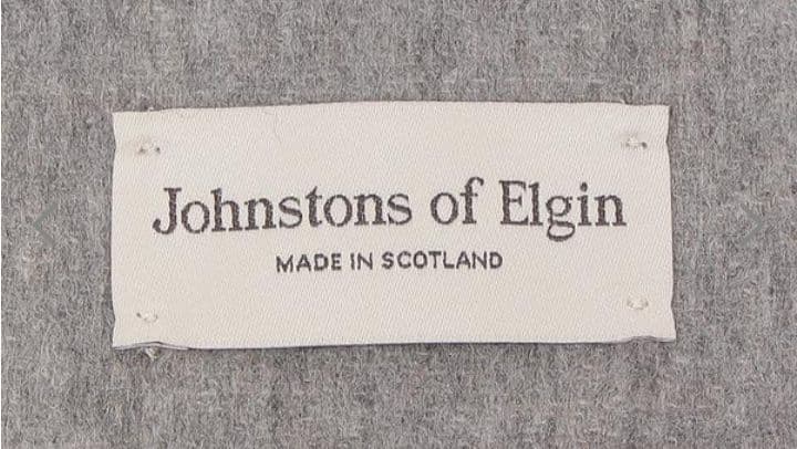 Johnstons of Elgin カシミヤマフラー　キャメルグレー中判