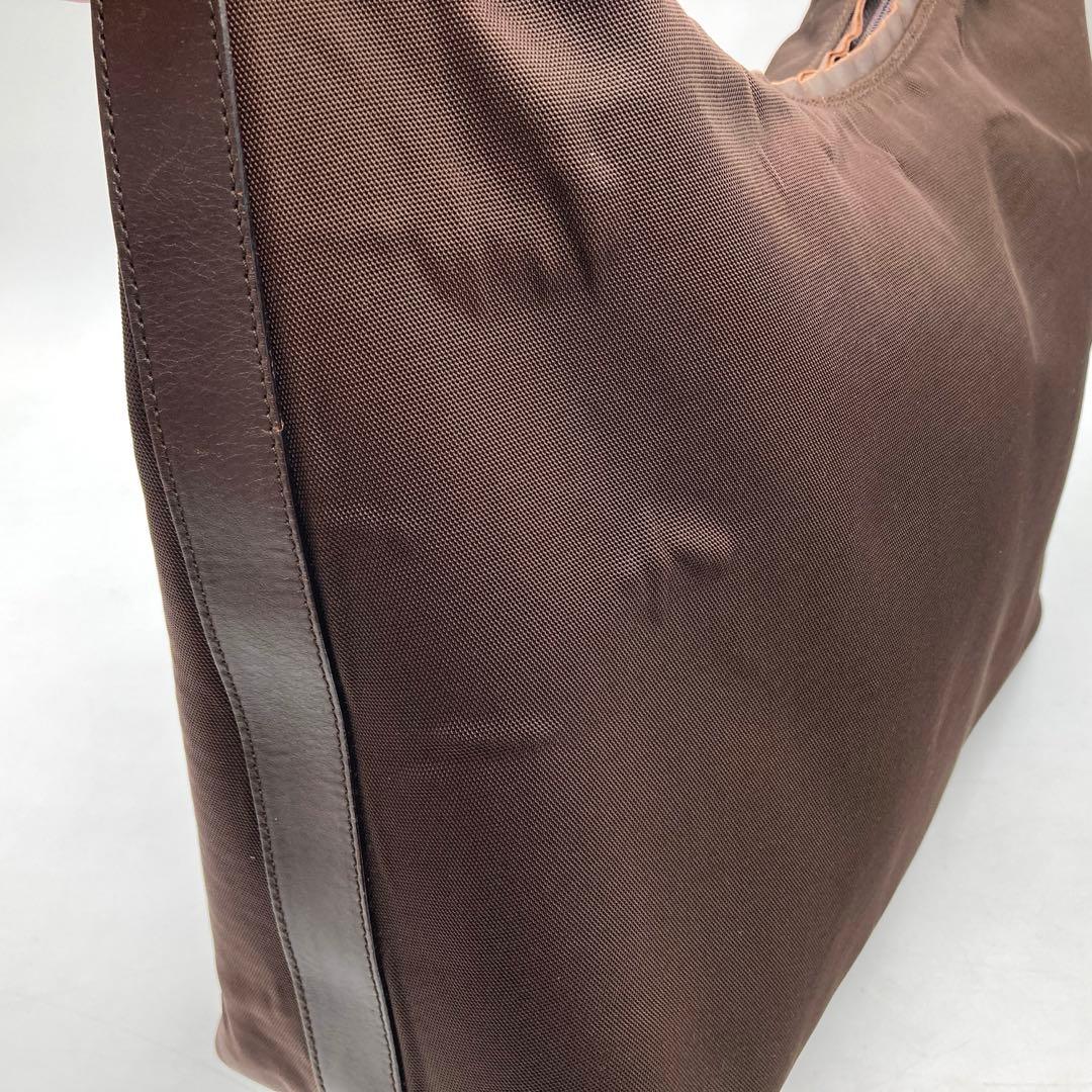 GUCCI グッチ ショルダーバッグ ブラウン ナイロン イタリア製