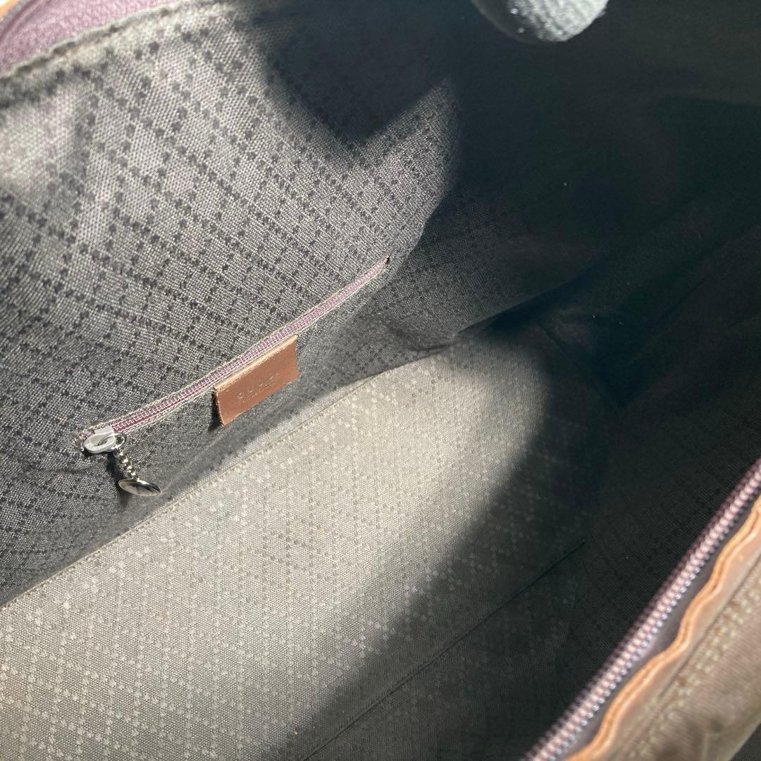 GUCCI グッチ ショルダーバッグ ブラウン ナイロン イタリア製