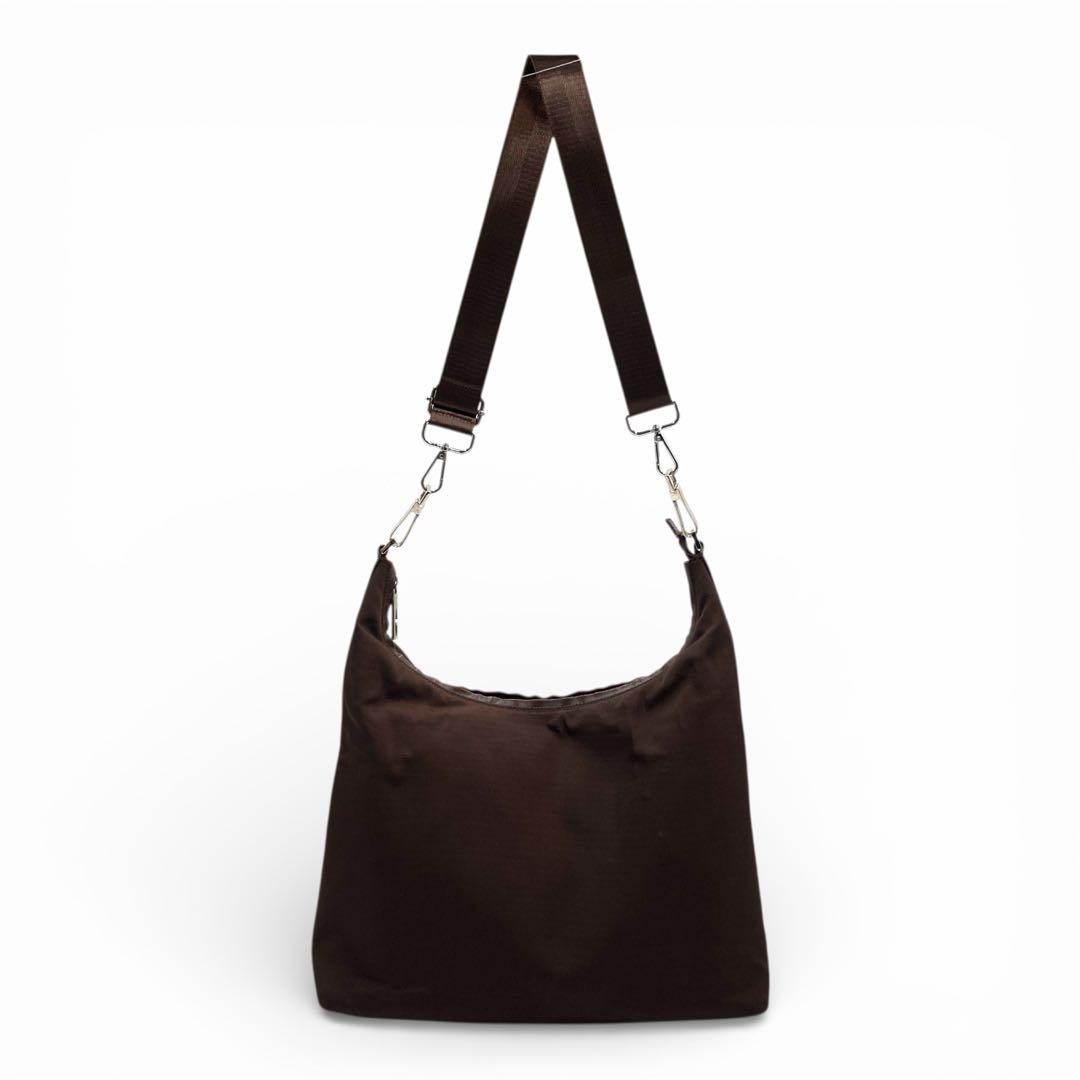 GUCCI グッチ ショルダーバッグ ブラウン ナイロン イタリア製