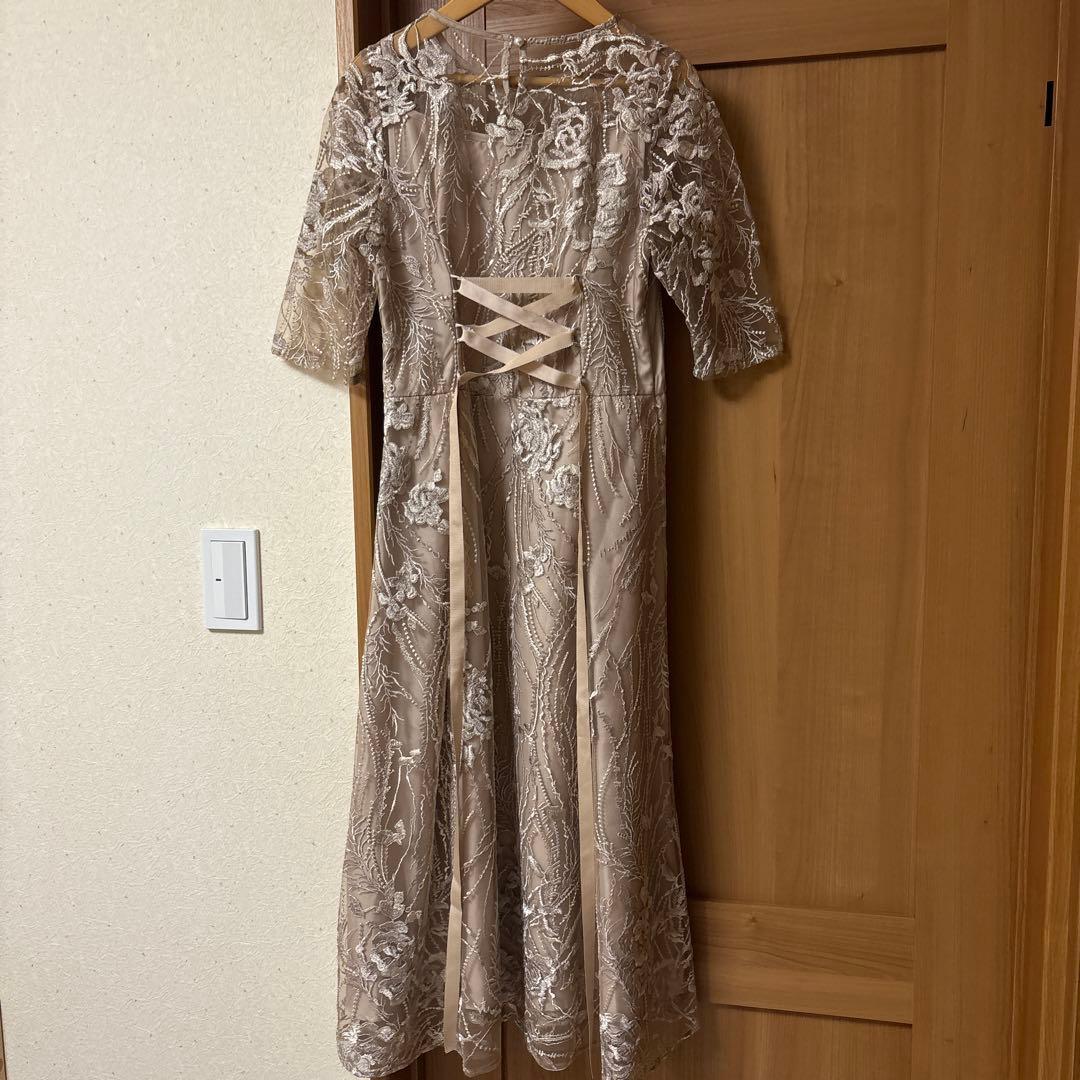 総レース バックリボン パーティードレス 同窓会 二次会 niana