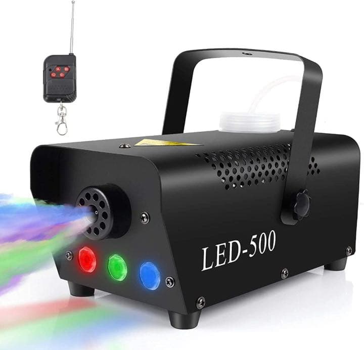 スモークマシン フォグマシン 500W 赤 緑 青3つの単色コントロール舞台設備