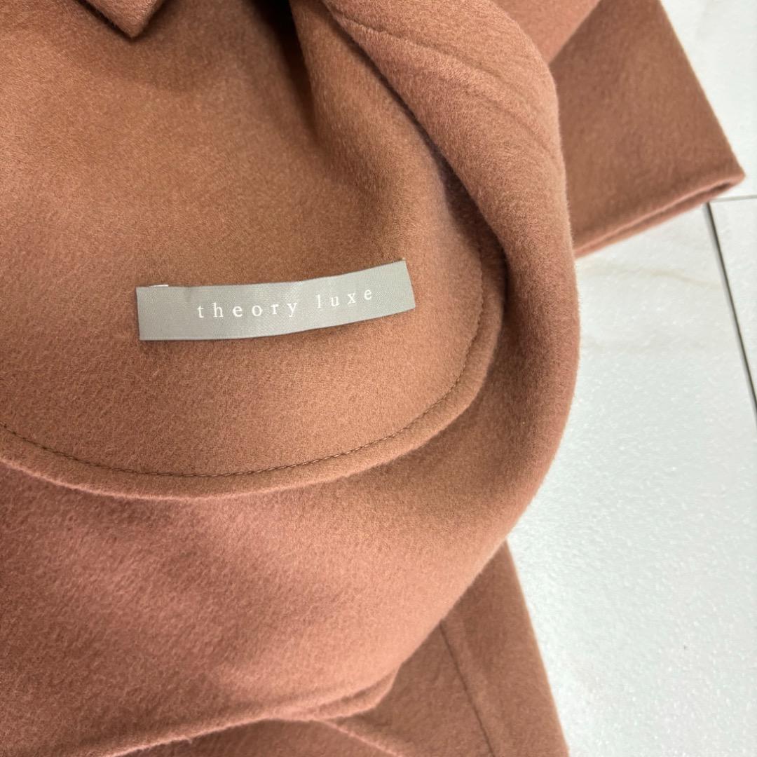 21aw Theory luxe ケープコート 350ヴィンテージトープブラウン