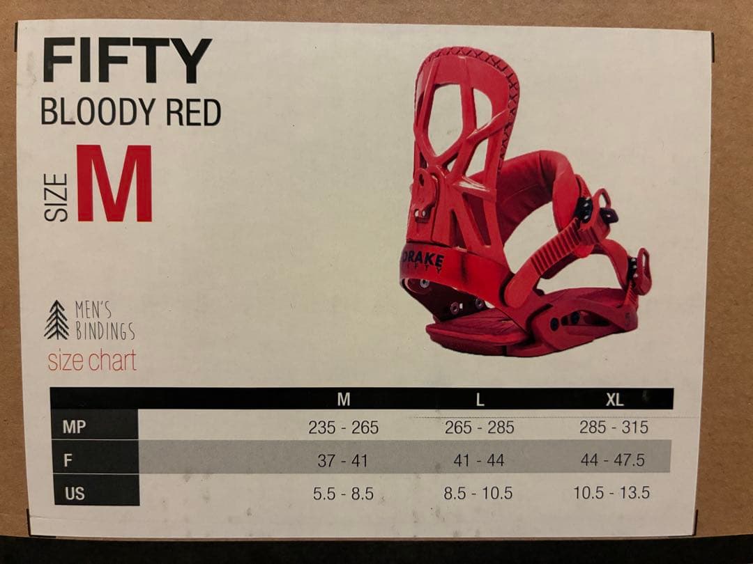 DRAKE FIFTY Mサイズ レッド ビンディング