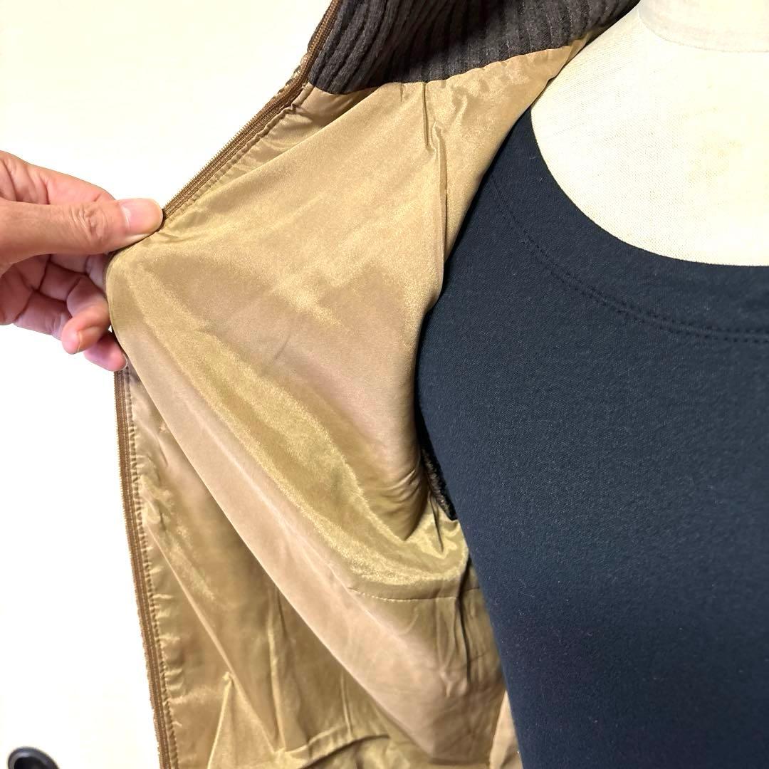 新品バーバリーゴルフ　チェック柄ハイネックニットブルゾン