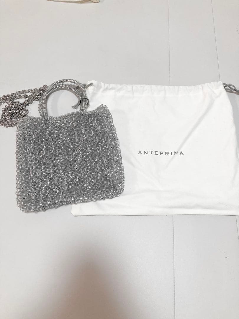 美品！ANTEPRIMAスタンダード ミニアトゥーラ ワイヤーバッグ　シルバー