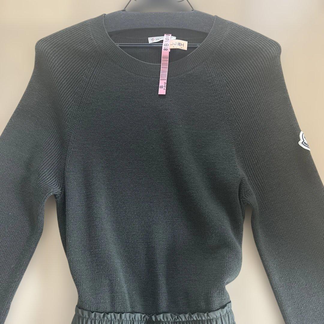 確約済み　モンクレール　ニット×プリーツ切り替えワンピース