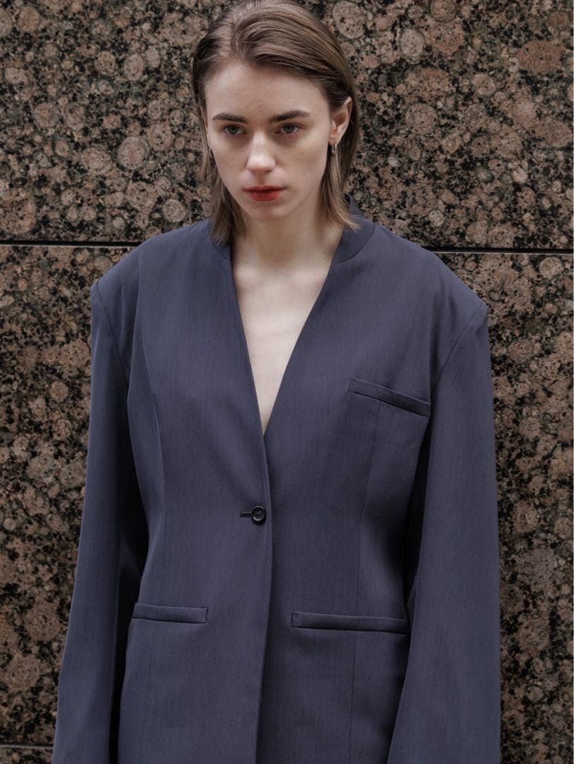 タグ付き　digne25ss ディニュ　カラーレスジャケット