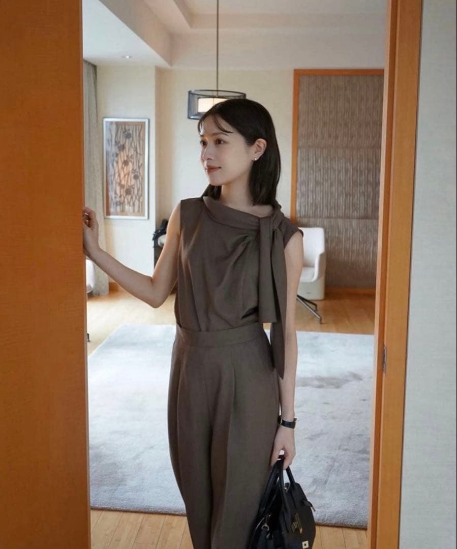 【新品】laubeblanc Side Bow-tie Combinaison