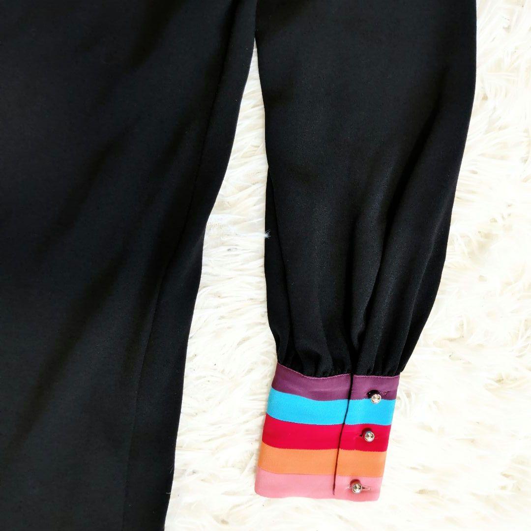 ポールスミス　現行タグ　カフスワンピース　マルチストライプ　洗える　40