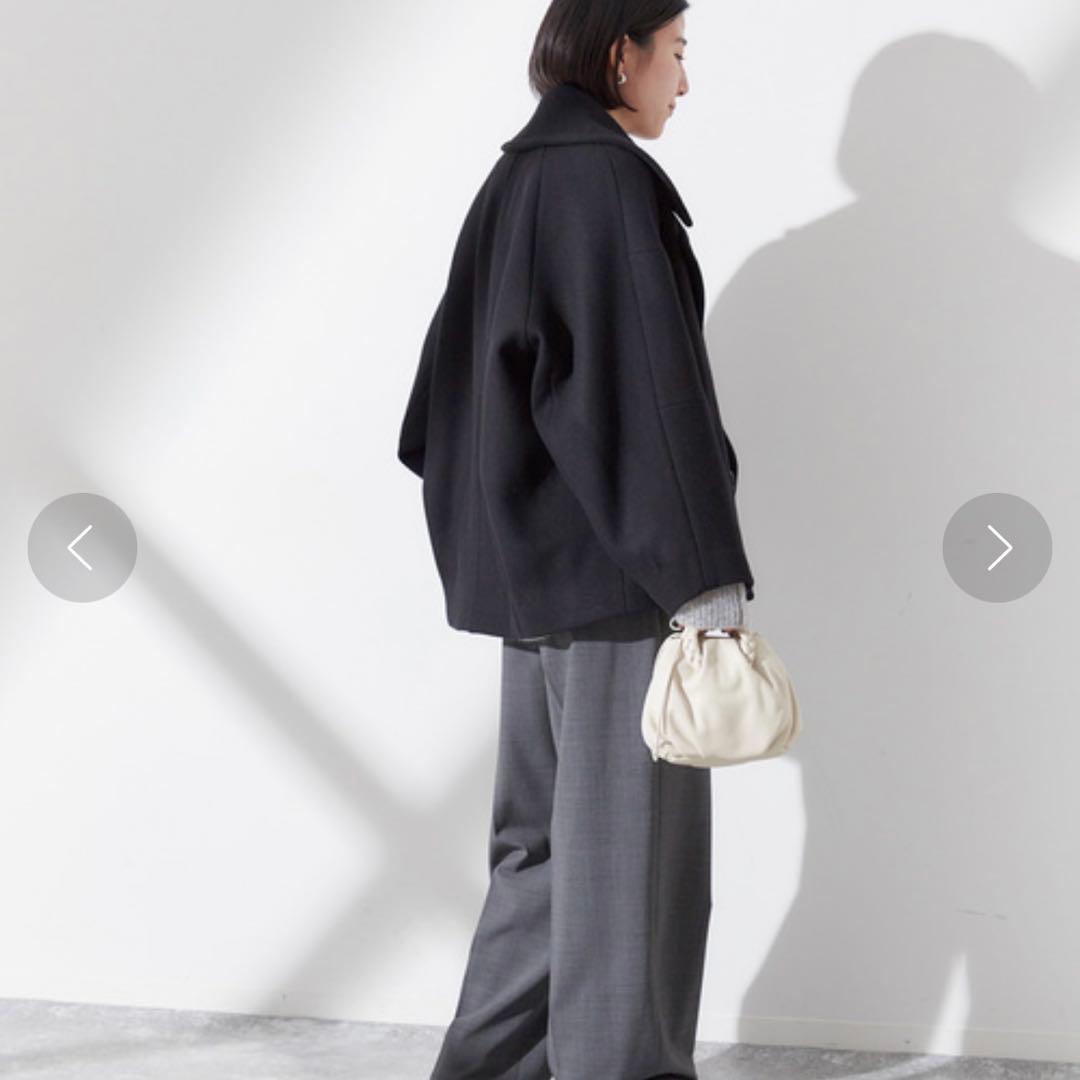 STUMBLY ウールコート コクーンシルエット 36 ブラック