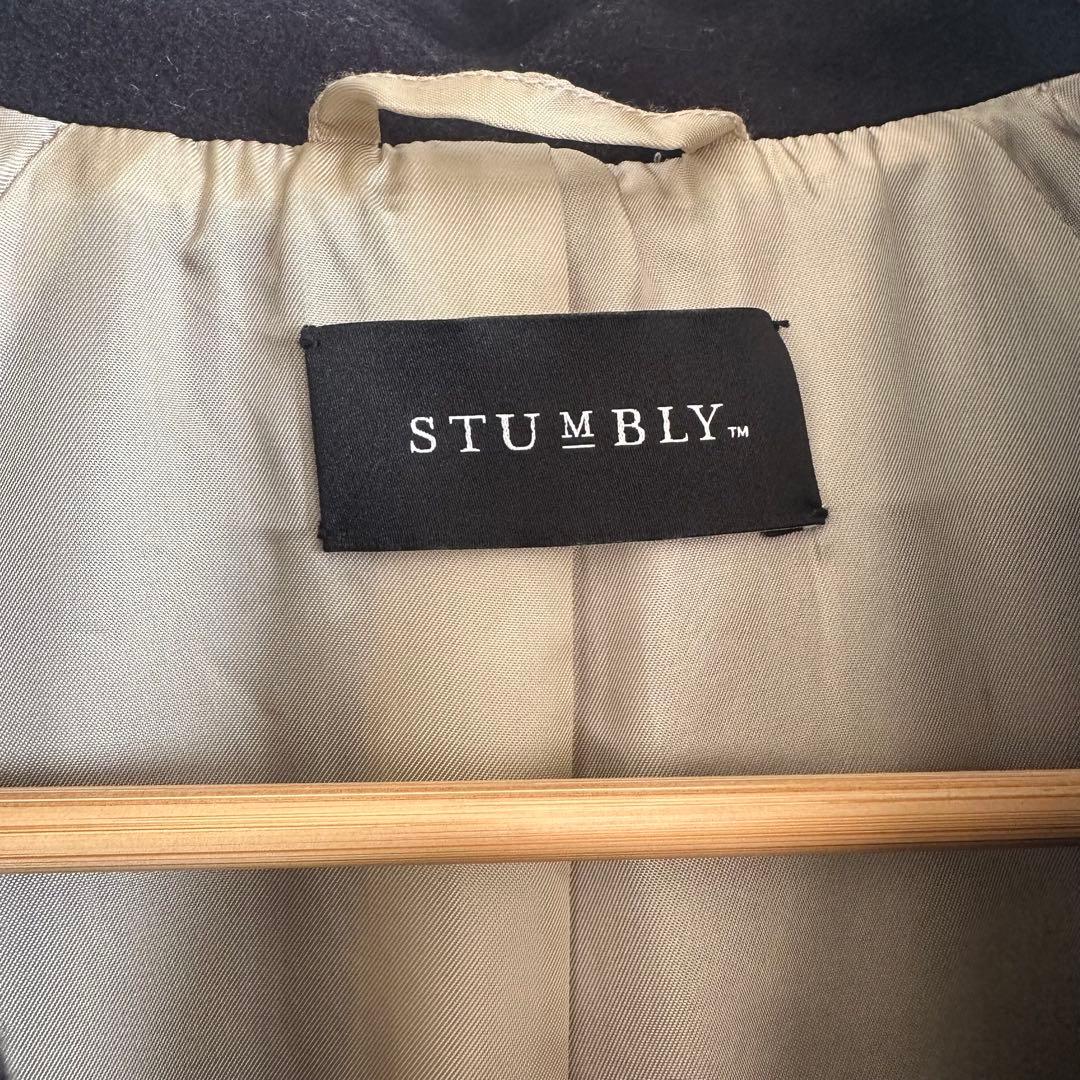 STUMBLY ウールコート コクーンシルエット 36 ブラック