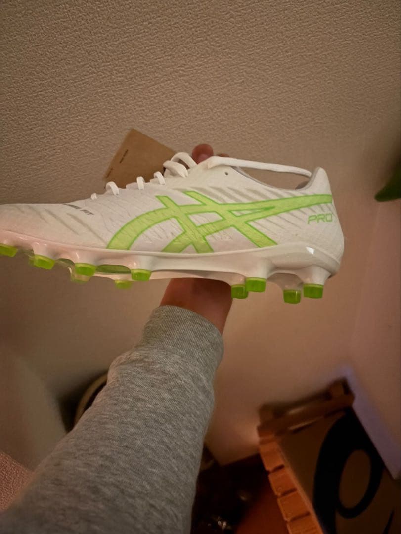 ASICS PRO サッカーシューズ ホワイト/グリーン