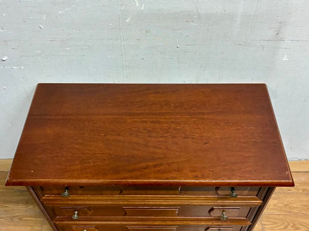 管401☆英国製☆アンティーク☆3段チェスト