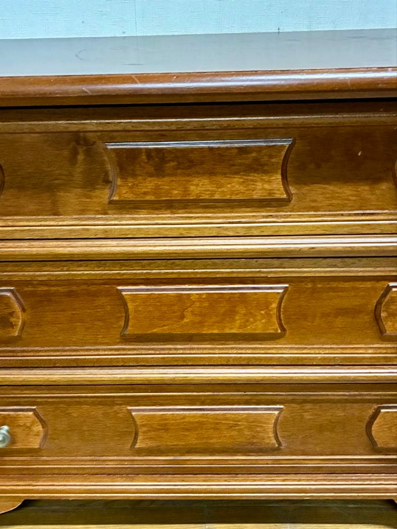 管401☆英国製☆アンティーク☆3段チェスト