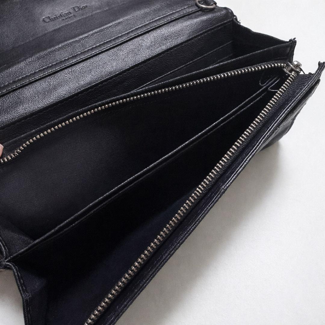 Christian Dior ディオール キルティング 長財布 ブラック