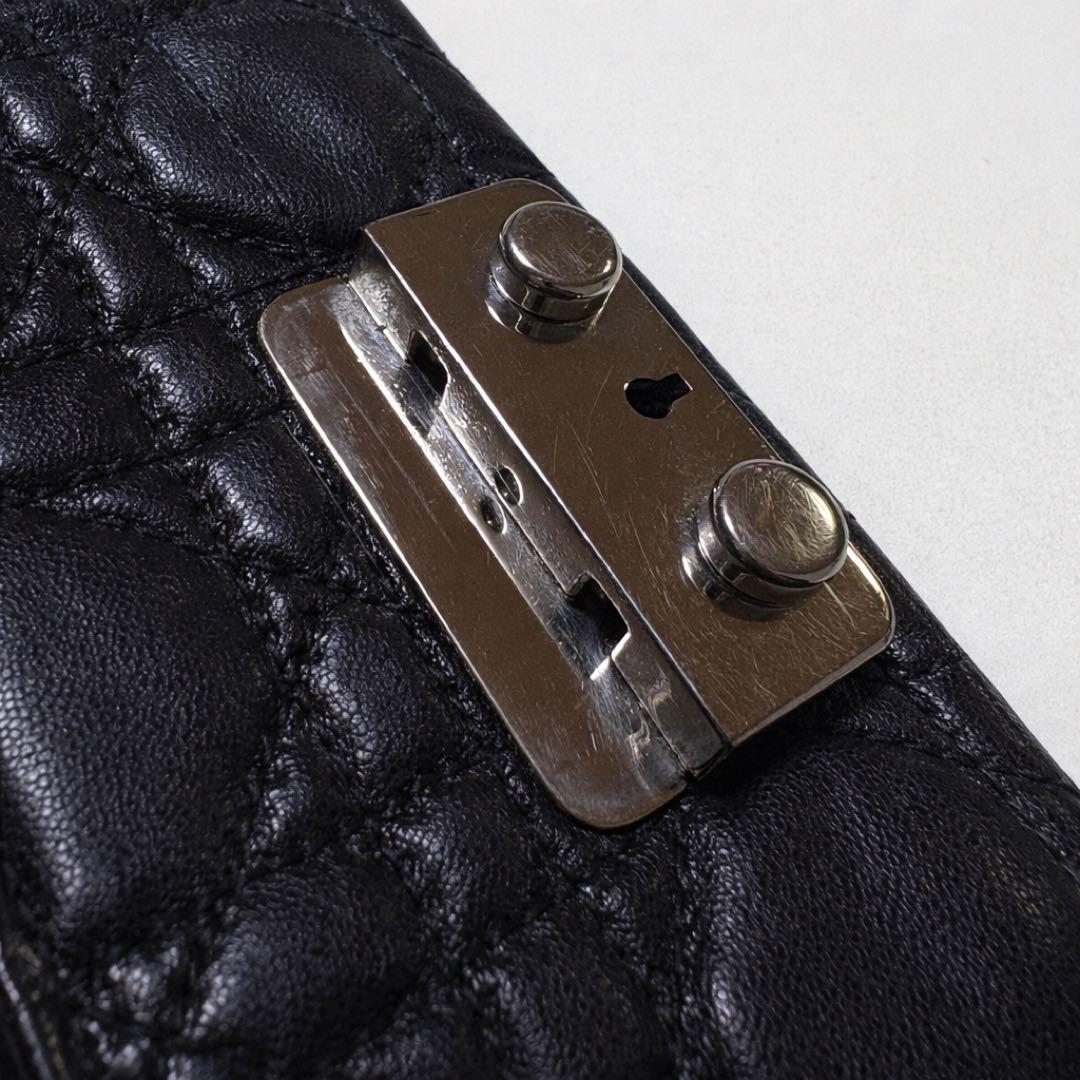 Christian Dior ディオール キルティング 長財布 ブラック