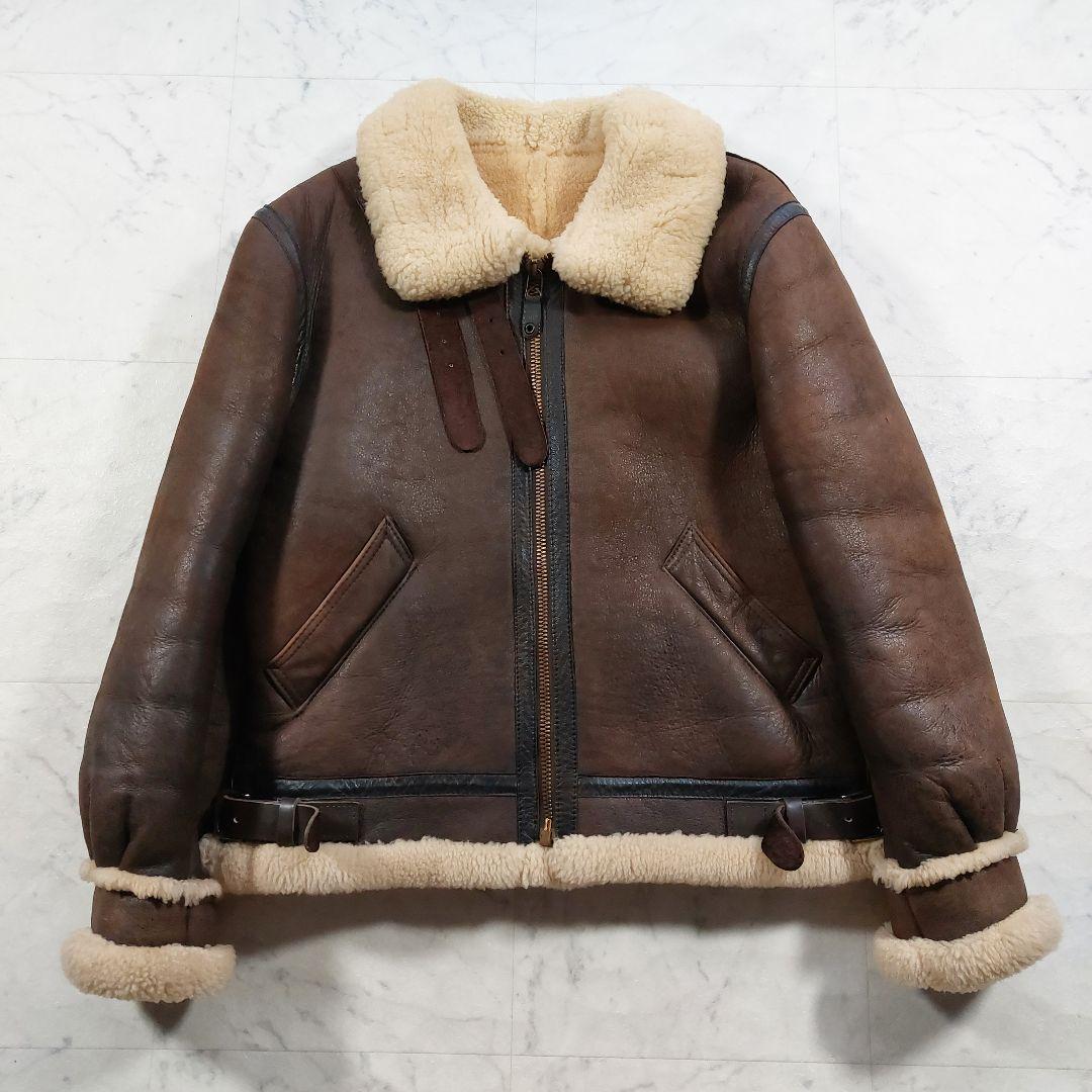 90s USA製 ゴールデンベア B-3 リアルムートンジャケット L相当