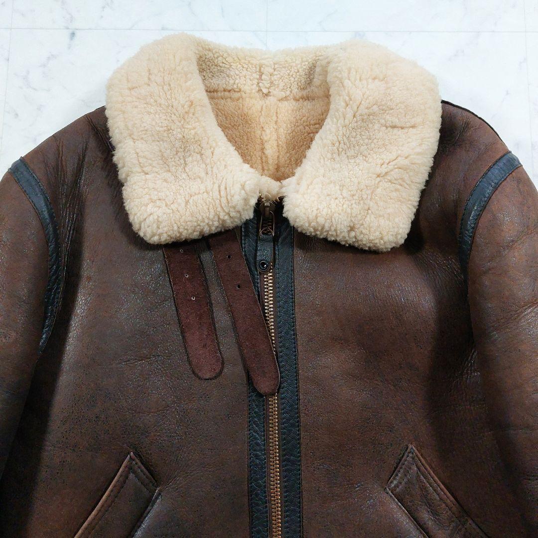 90s USA製 ゴールデンベア B-3 リアルムートンジャケット L相当