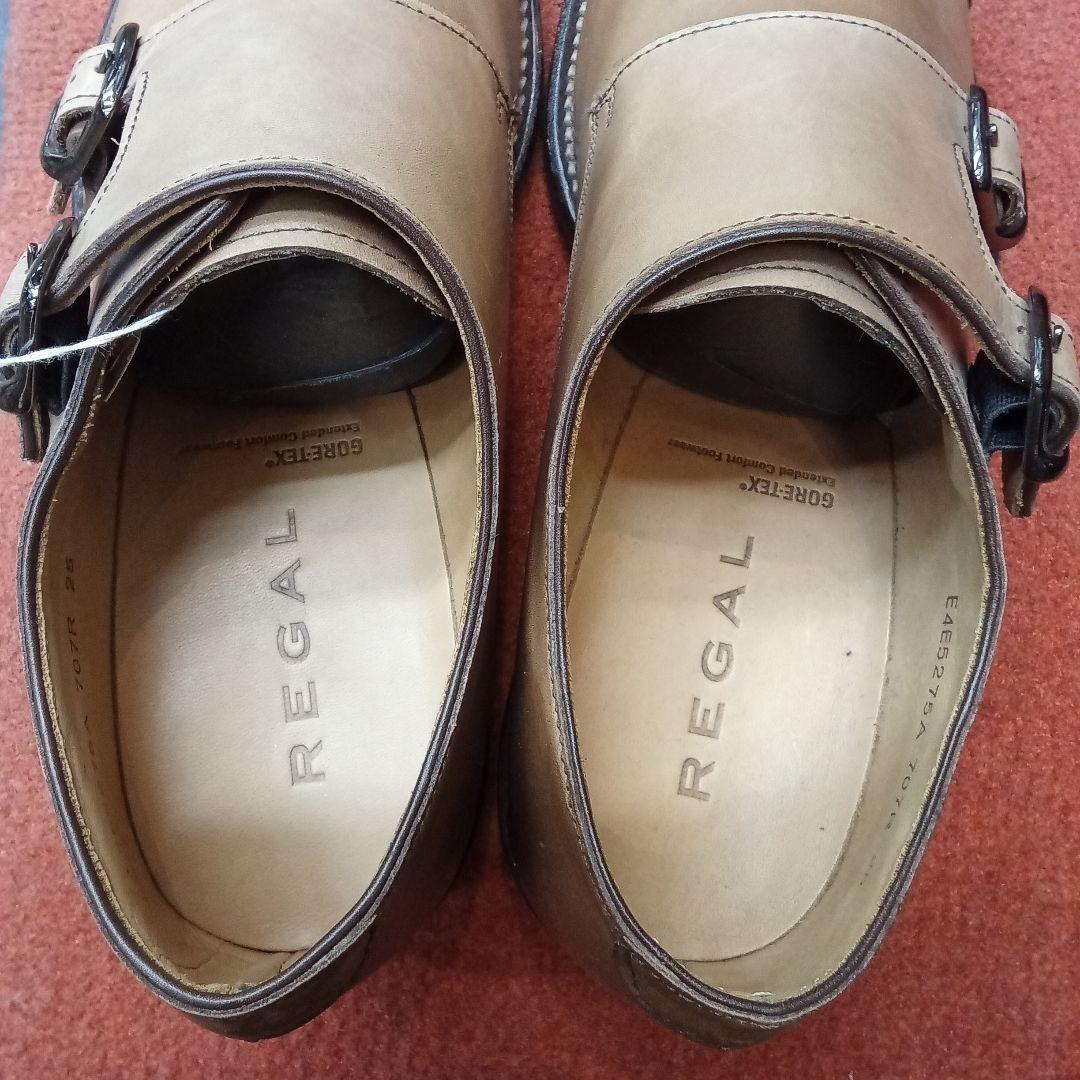 35200円REGAL ダブルモンクブラウン☆新品未使用２５．０㎝ゴアテックス
