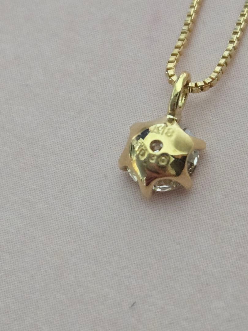 新品　 京セラジュエリー K18 ダイヤモンド ネックレス 0.3ct