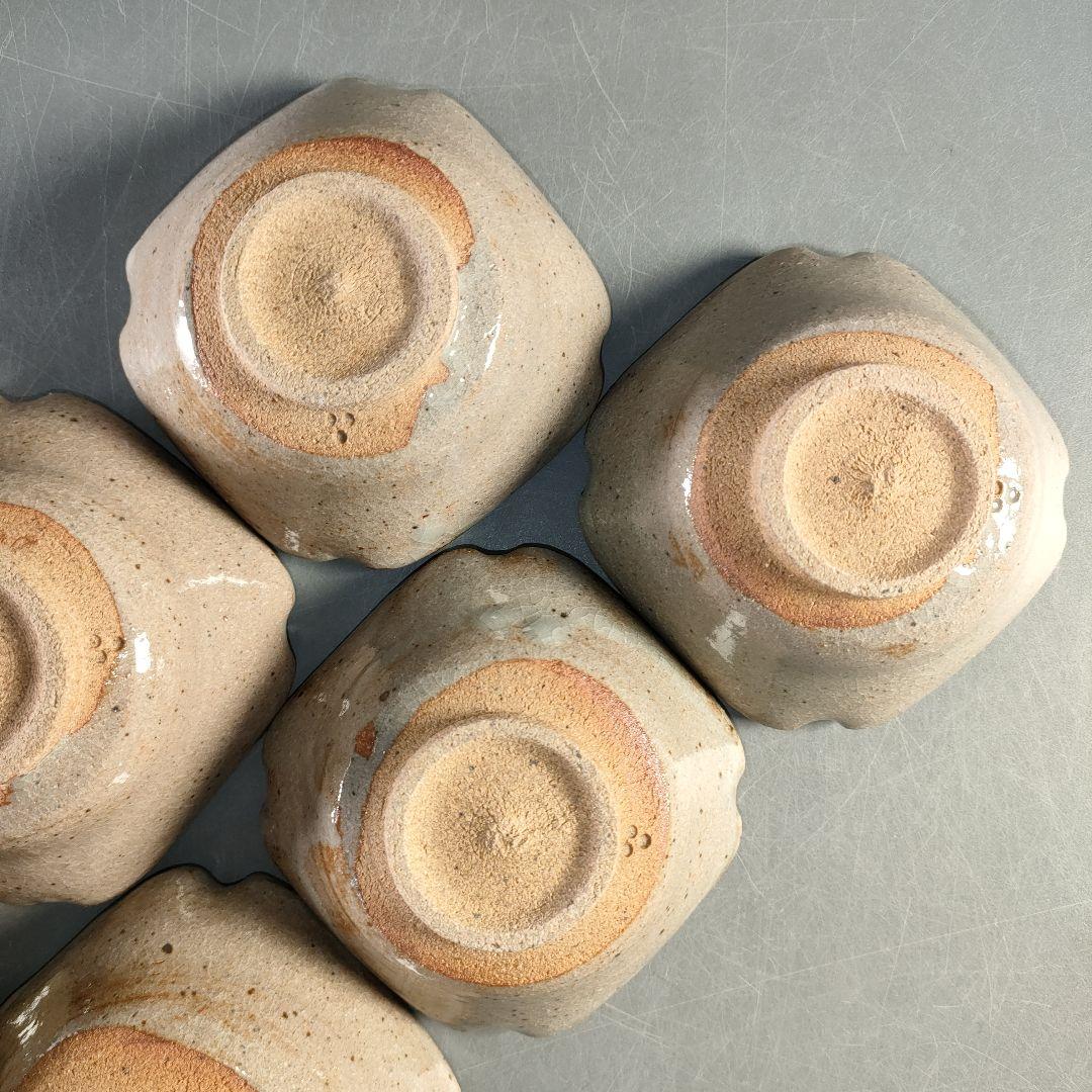 A1377-5/十三代中里太郎右衛門窯/絵唐津向付6客/共箱/銘々皿/懐石道具/