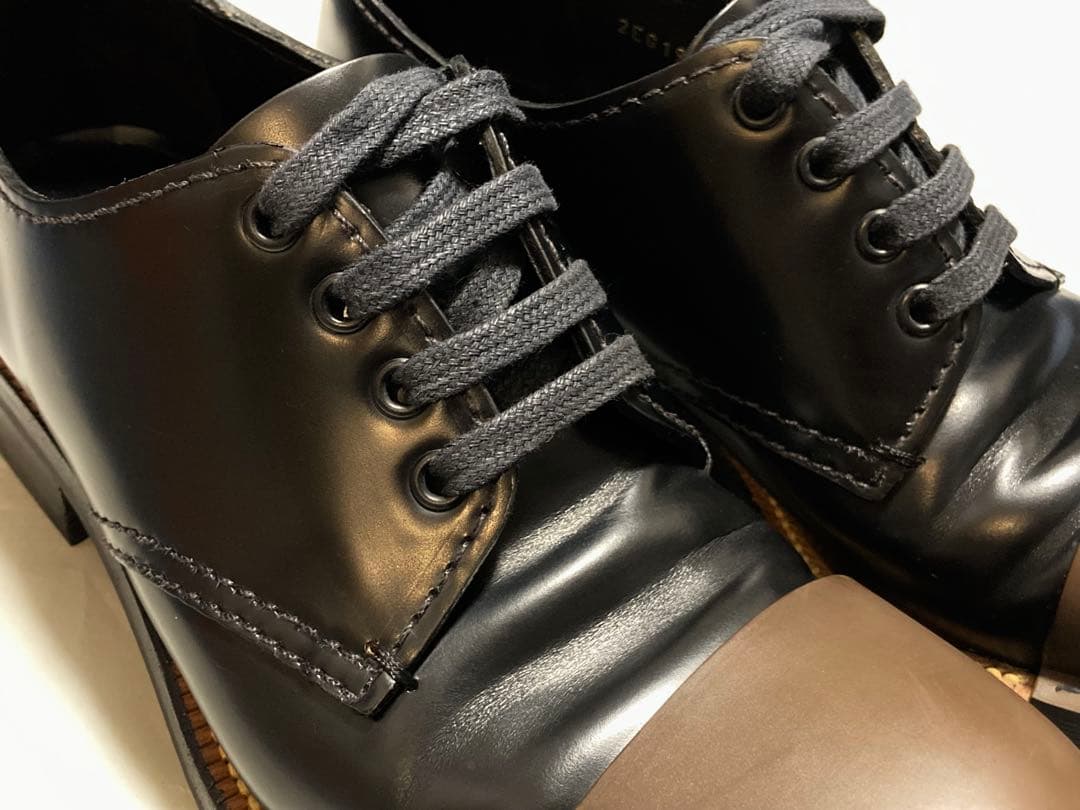 PRADA レースアップレザーシューズ UK6 2EG190 ブラック プラダ