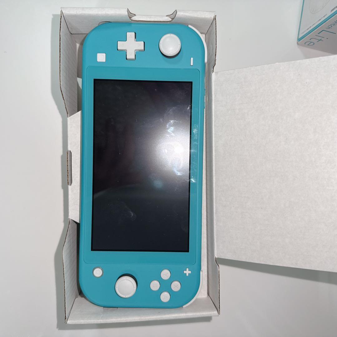 【本体美品】Nintendo Switchライト ターコイズ 箱 純正充電器付き