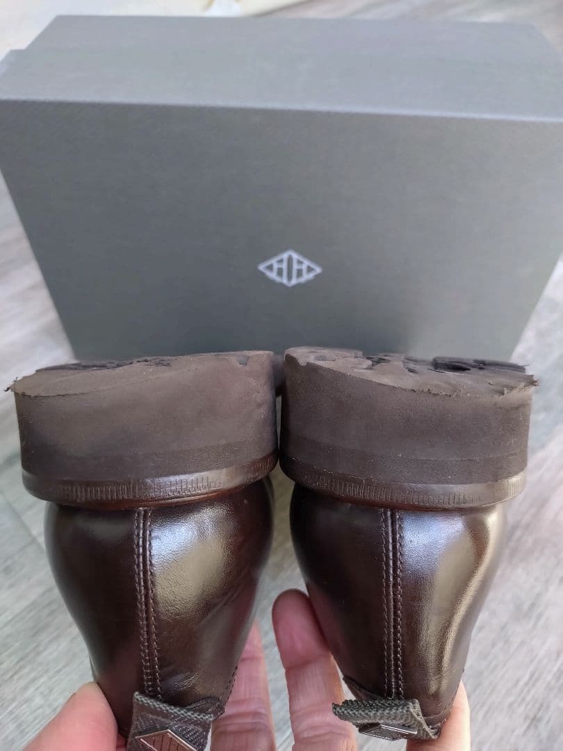 WH ダークブラウン ダブルモンクストラップ サイズ7