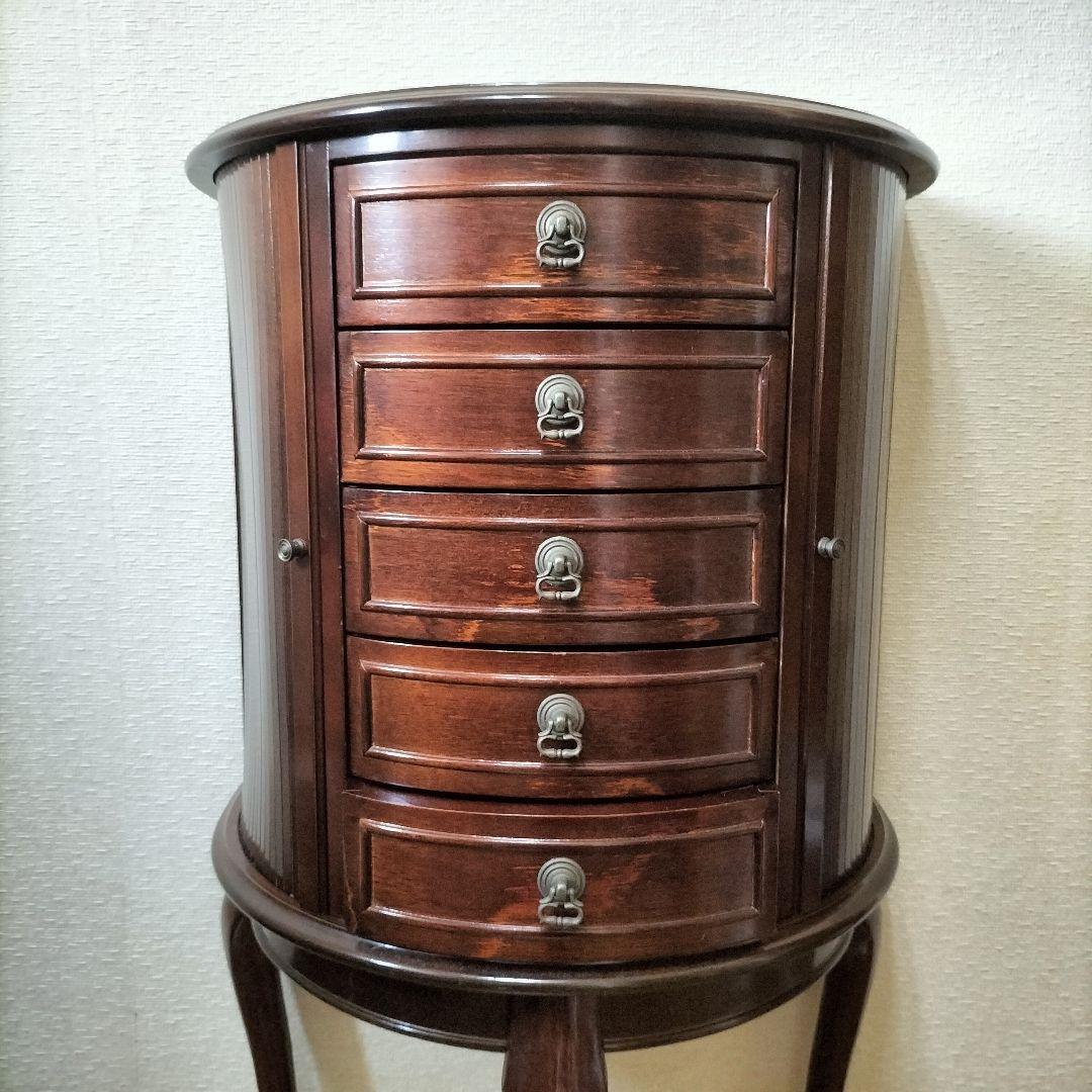 ヴィンテージ　アンティーク風　キャビネット　チェスト　ジュエリー　アクセ収納