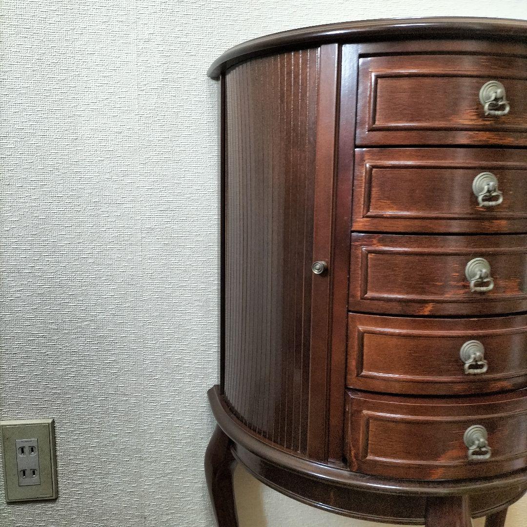 ヴィンテージ　アンティーク風　キャビネット　チェスト　ジュエリー　アクセ収納