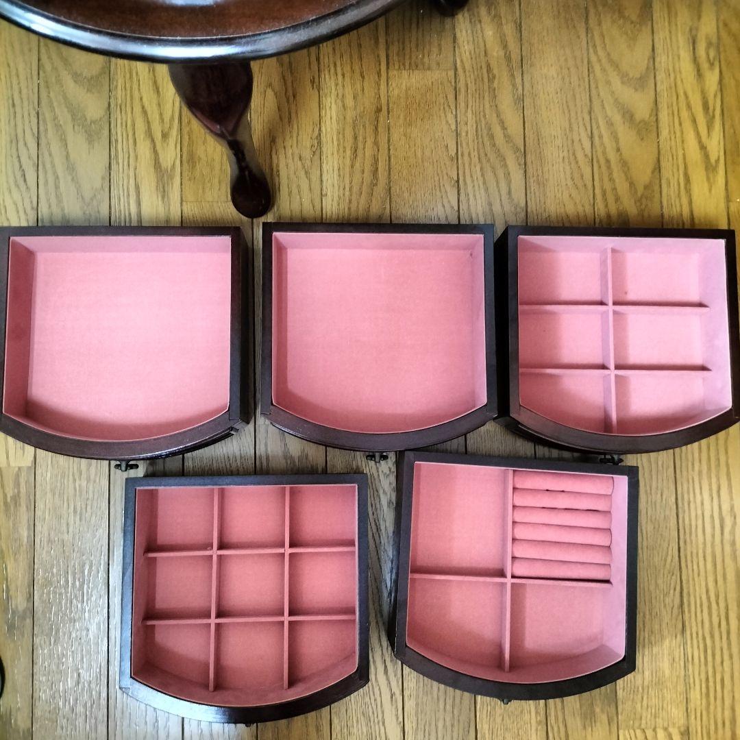 ヴィンテージ　アンティーク風　キャビネット　チェスト　ジュエリー　アクセ収納