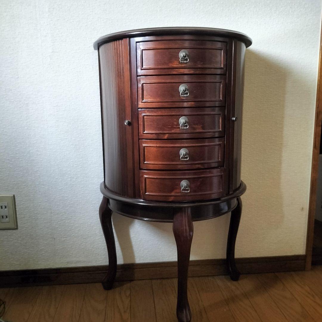 ヴィンテージ　アンティーク風　キャビネット　チェスト　ジュエリー　アクセ収納