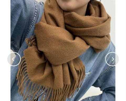 ジャーナルスタンダード　カシミヤストール　ブラウン　大判