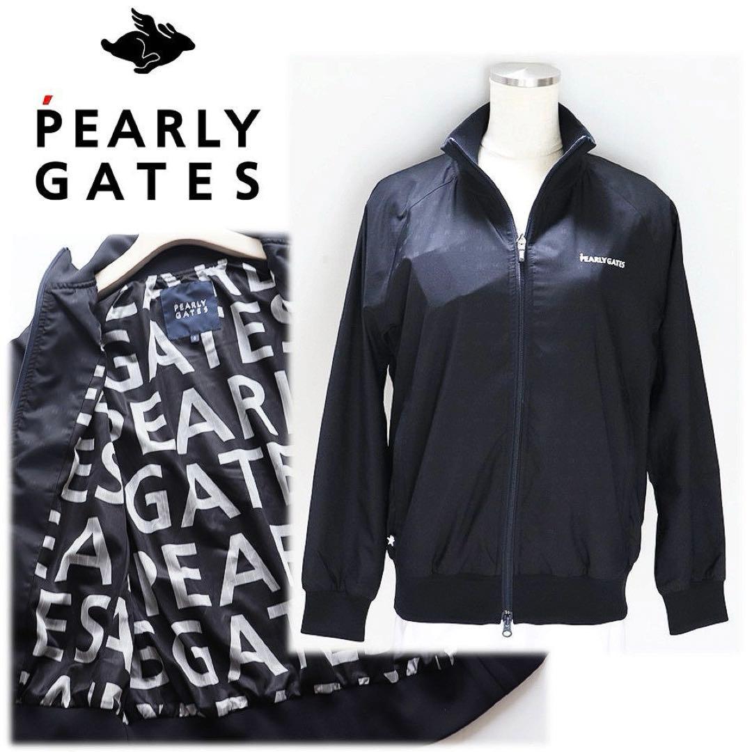《パーリーゲイツ》新品 ロゴ総柄 はっ水 タフレックス フルジップジャケット 0