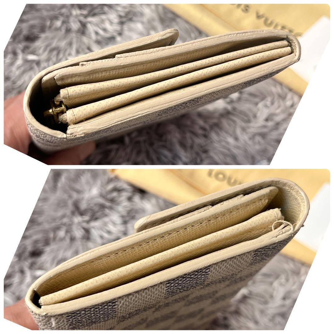 ルイヴィトン　ダミエアズール　長財布　ポルトフォイユサラ　ホワイト