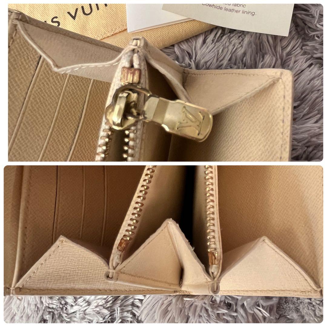 ルイヴィトン　ダミエアズール　長財布　ポルトフォイユサラ　ホワイト