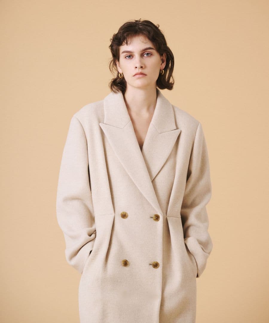 【美品】ESTNATION COLUMN コラム シェイプドダブルコート 36