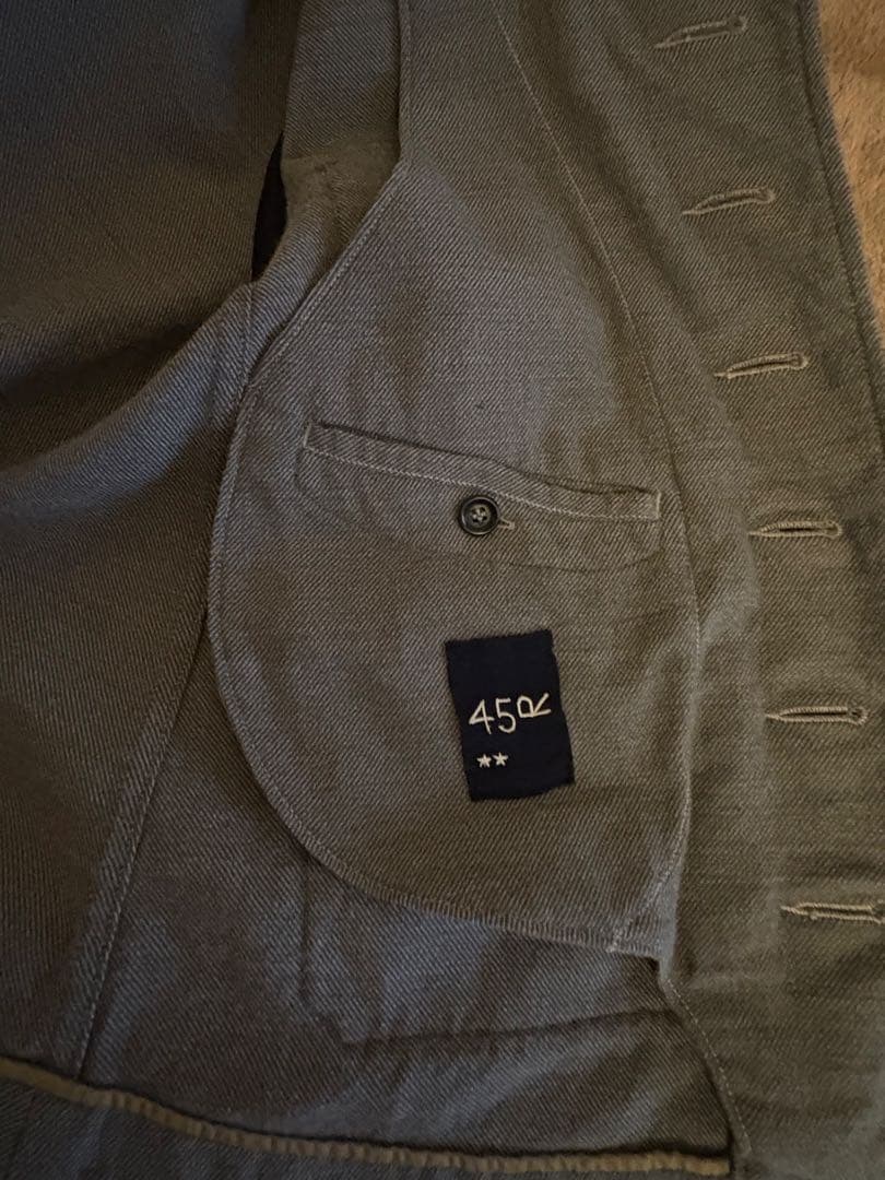 45r ウールサージ アニージャケット　グレー　サイズ2