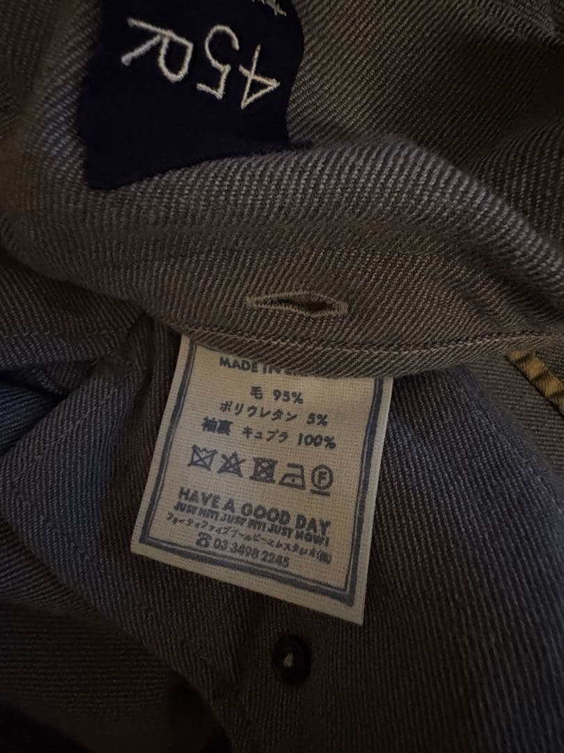 45r ウールサージ アニージャケット　グレー　サイズ2