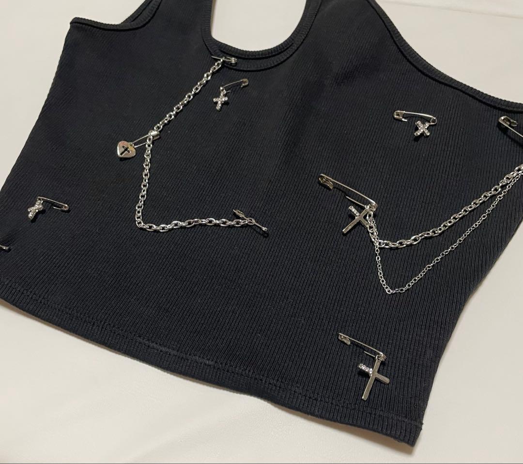 トップス S customize chain tank Theredthread
