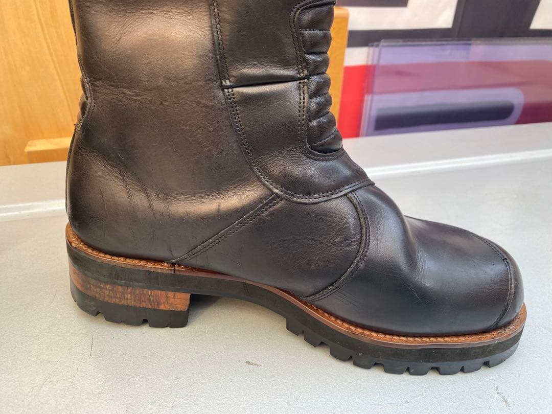 ホンダスーパーボルドール レザーブーツ 黒 26.5cmビブラムソール