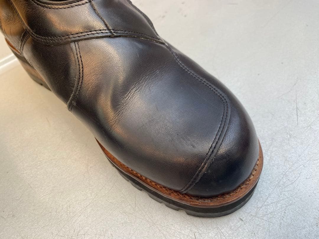 ホンダスーパーボルドール レザーブーツ 黒 26.5cmビブラムソール