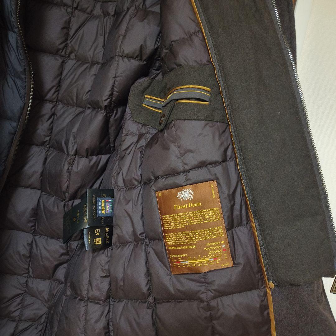 【早い者勝ち】MOORER ダークブラウン カシミヤ混ダウンコート