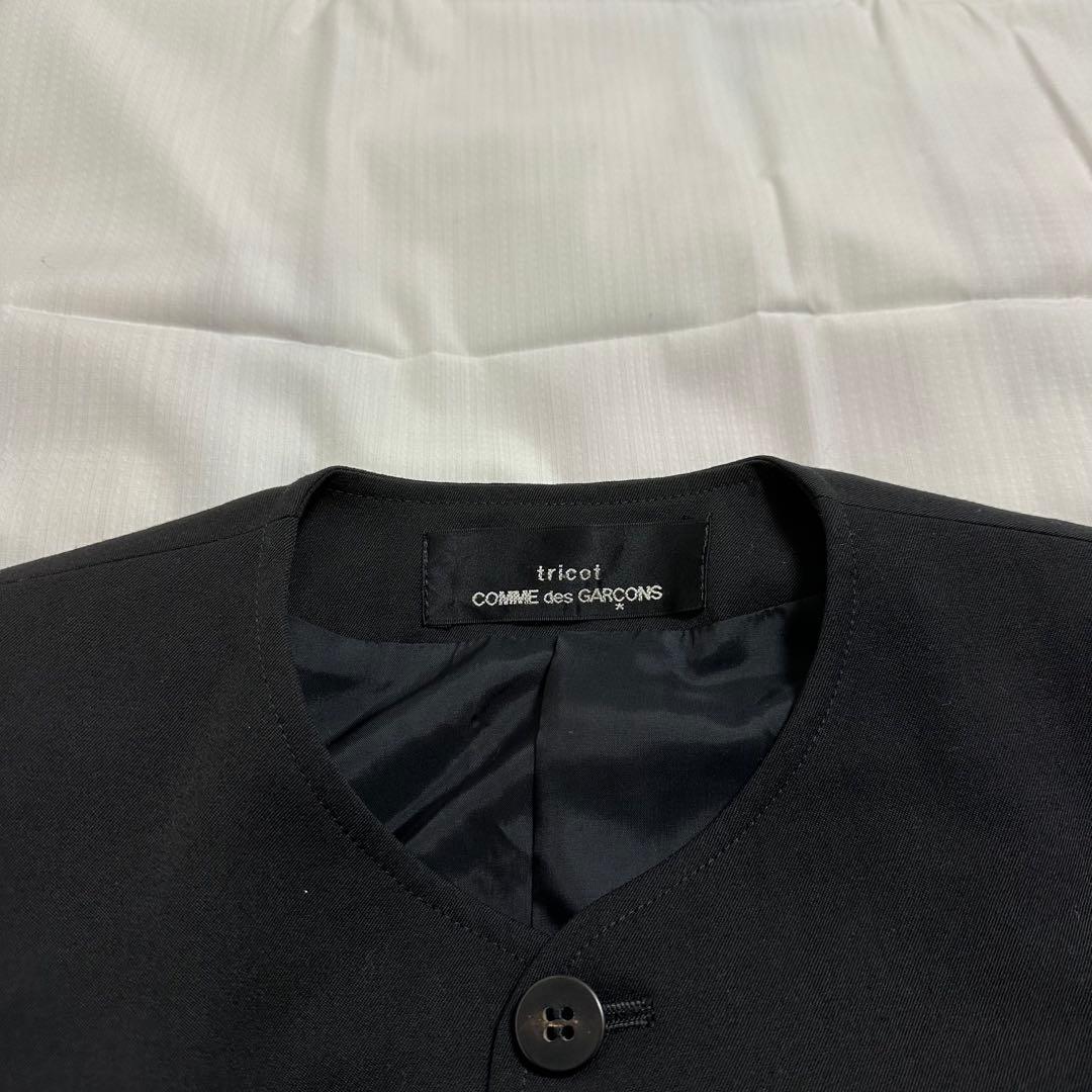 美品☆tricot コムデギャルソン☆レディース☆ノーカラージャケット☆ブラック