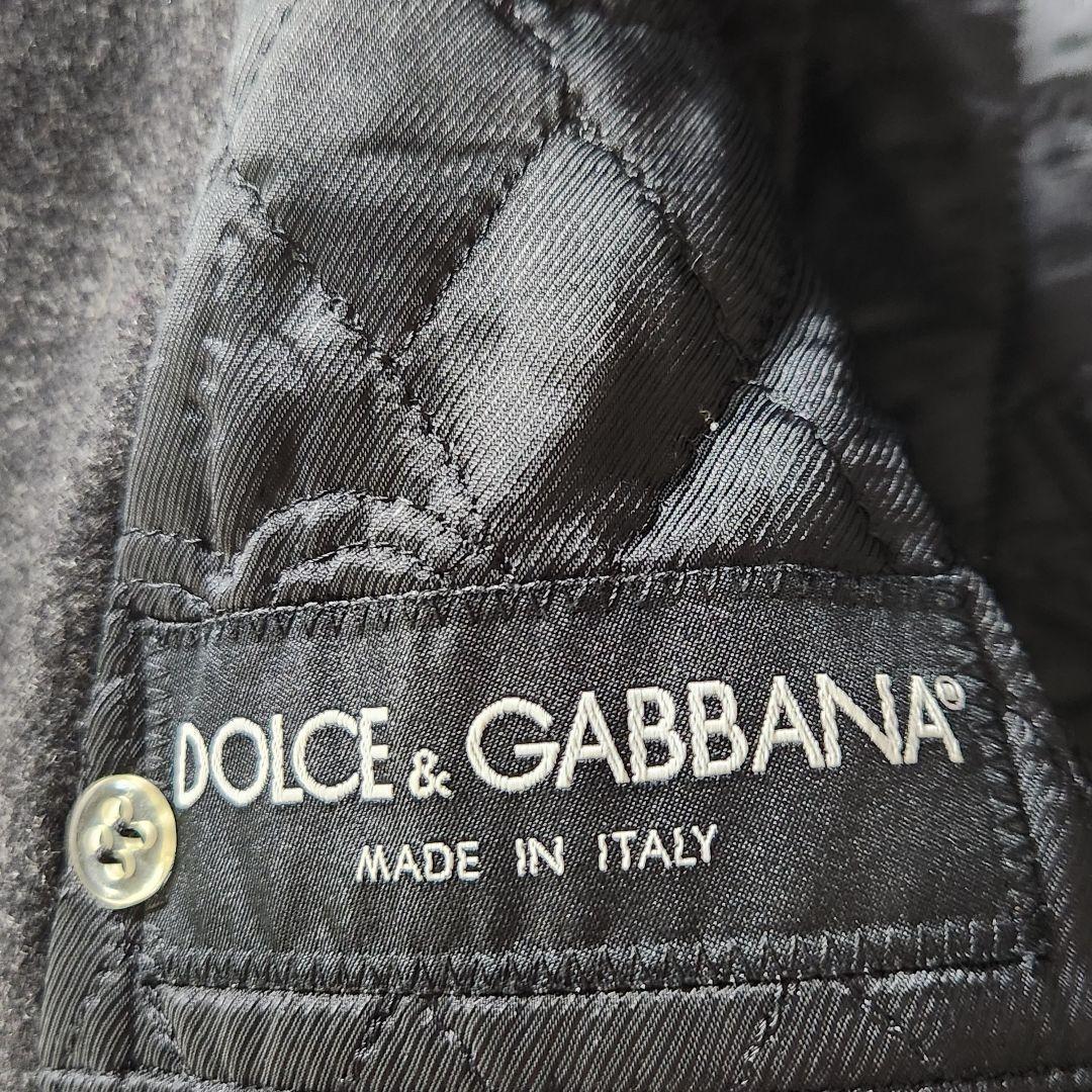 極美品✨ドルチェ&ガッバーナ ピーコート カシミヤ レザー DGエンボス