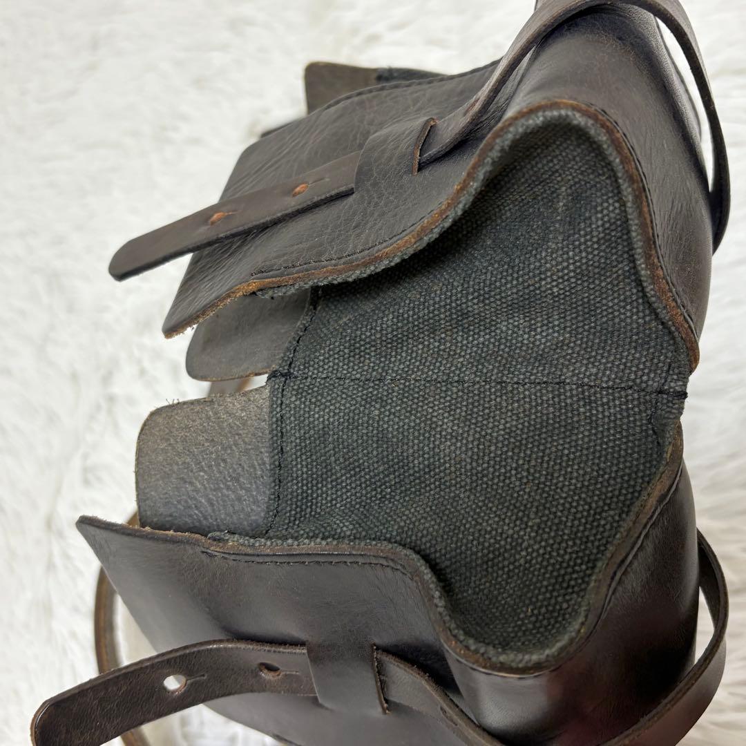 MORGAN ベルト　バンダリア　レザー　ポケット　3連　ミリタリー