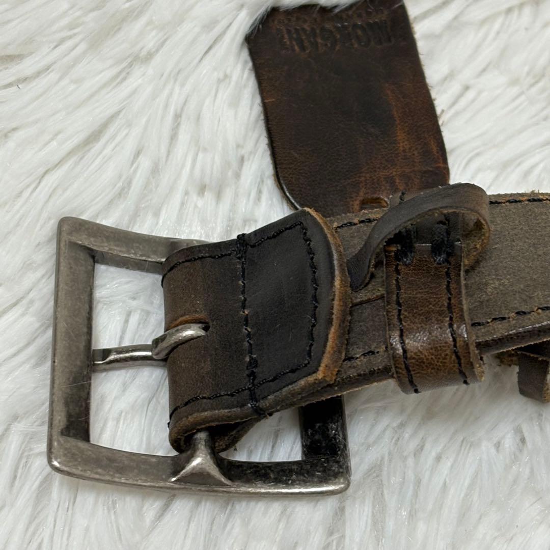 MORGAN ベルト　バンダリア　レザー　ポケット　3連　ミリタリー