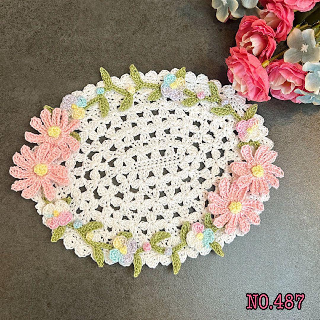 さばねこ＊ハンドメイド＊レース編み＊ドイリー＊コースター